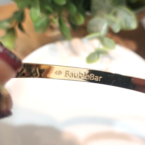 BaubleBar Gold Plated Initial S Cuff Bracelet - Picture 5 of 11